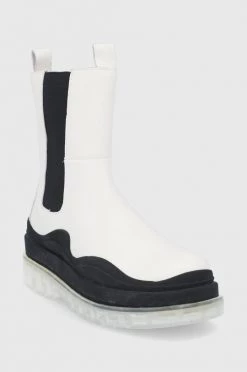 Γυναικεία Μποτάκια Δερμάτινες μπότες Τσέλσι Steve Madden Challenger Bootie χρώμα: κρεμ -Steve Madden Κατάστημα unnamed file 1220