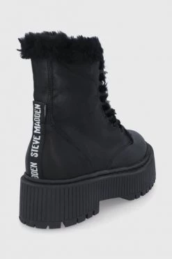 Γυναικεία Μποτάκια Δερμάτινες μπότες Steve Madden χρώμα: μαύρο -Steve Madden Κατάστημα unnamed file 1240