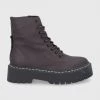 Γυναικεία Μποτάκια Δερμάτινα Workers Steve Madden Skylar Bootie χρώμα: καφέ