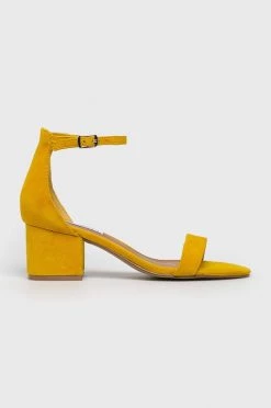 Γυναικεία Πέδιλα με τακούνι Steve Madden - Δερμάτινα σανδάλια Irenee κίτρινο