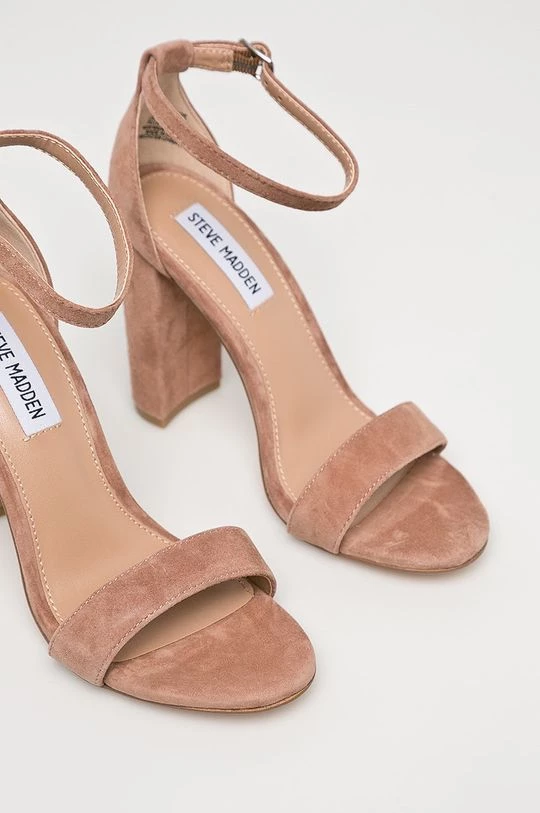 Γυναικεία Πέδιλα με τακούνι Steve Madden - Δερμάτινα σανδάλια Carrson σαρκώδες χρώμα 4 Γυναικεία Πέδιλα με τακούνι Steve Madden - Δερμάτινα σανδάλια Carrson σαρκώδες χρώμα - Image 2