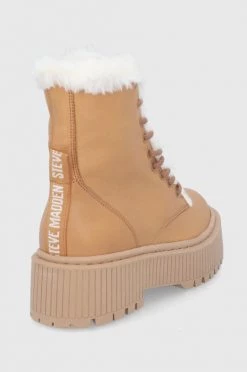 Γυναικεία Μποτάκια Δερμάτινες μπότες Steve Madden χρώμα: καφέ -Steve Madden Κατάστημα unnamed file 1867