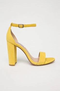 Γυναικεία Πέδιλα με τακούνι Steve Madden - Δερμάτινα σανδάλια Carrson σαρκώδες χρώμα