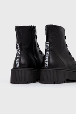 Γυναικεία Μποτάκια Δερμάτινα Workers Steve Madden Odyl Bootie χρώμα: μαύρο -Steve Madden Κατάστημα unnamed file 543