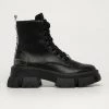 Γυναικεία Μποτάκια Steve Madden - Δερμάτινα Workers Tanker μαύρο -Steve Madden Κατάστημα unnamed file 549