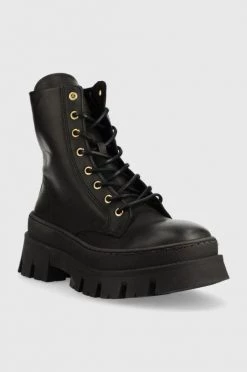 Γυναικεία Μποτάκια Δερμάτινα Workers Steve Madden , χρώμα: μαύρο -Steve Madden Κατάστημα unnamed file 608