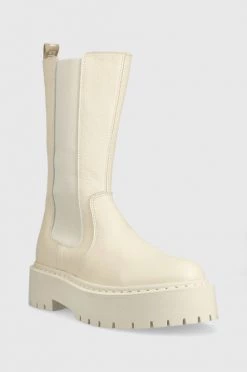 Γυναικεία Μποτάκια Δερμάτινες μπότες τσέλσι Steve Madden Vivianne χρώμα: μπεζ -Steve Madden Κατάστημα unnamed file 803