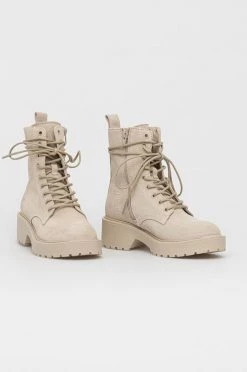 Γυναικεία Μποτάκια Workers σουέτ Steve Madden Tornado Bootie χρώμα: κρεμ -Steve Madden Κατάστημα unnamed file 896