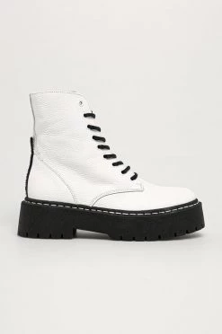 Γυναικεία Μποτάκια Steve Madden - Δερμάτινα Workers μαύρο